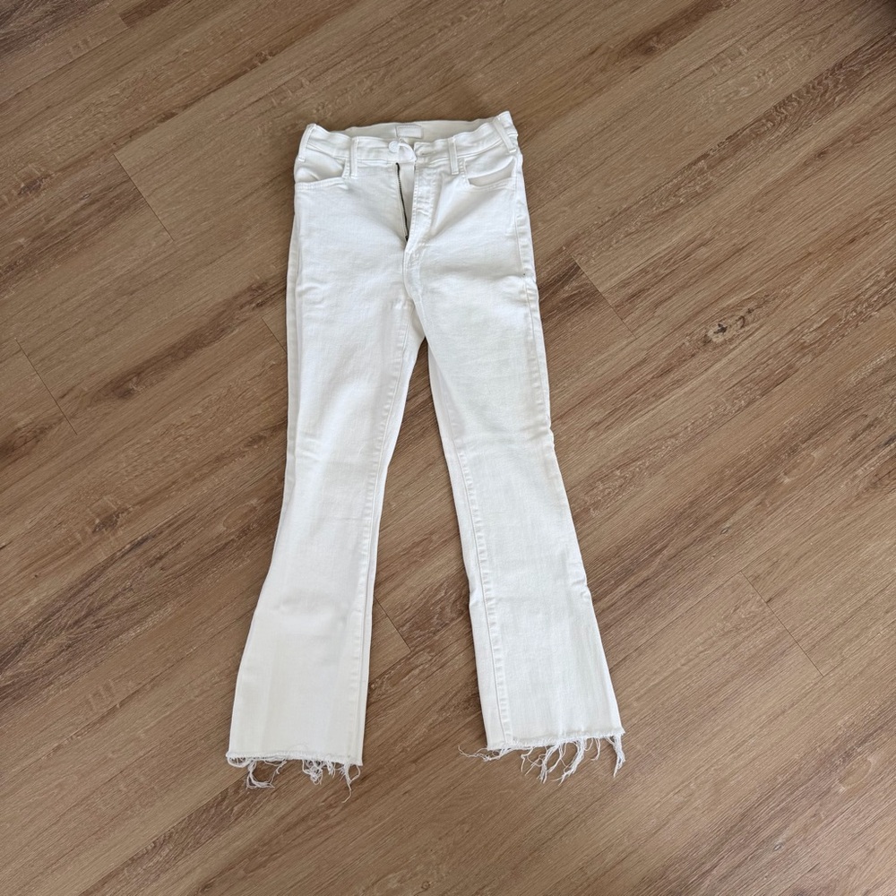 White High-Rise Flare Jeans